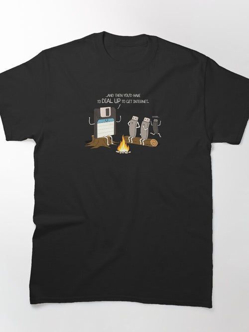Campfire Tales of Dial Up Internet Funny Computer Nerd Classic T-Shirt