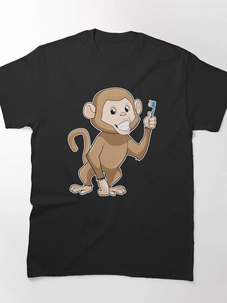 Monkey with Toothbrush Classic T-Shirt
