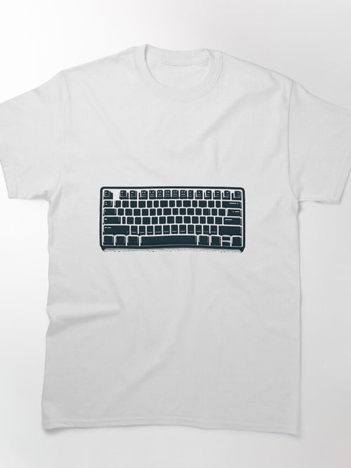 Basic Black and White Keyboard Classic T-Shirt