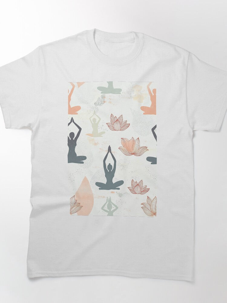 Yoga Flow with Lotus Harmony Pattern Classic T-Shirt