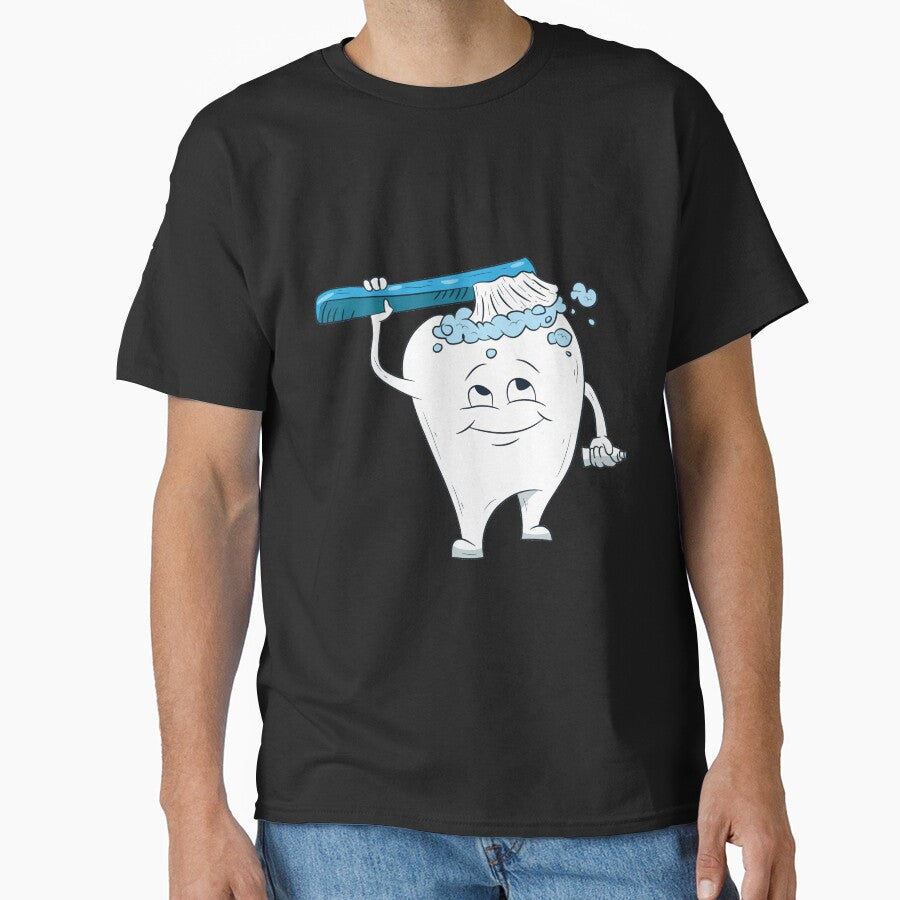 Toothbrushes, teeth cleaning, dentist, dental assistant Classic T-Shirt