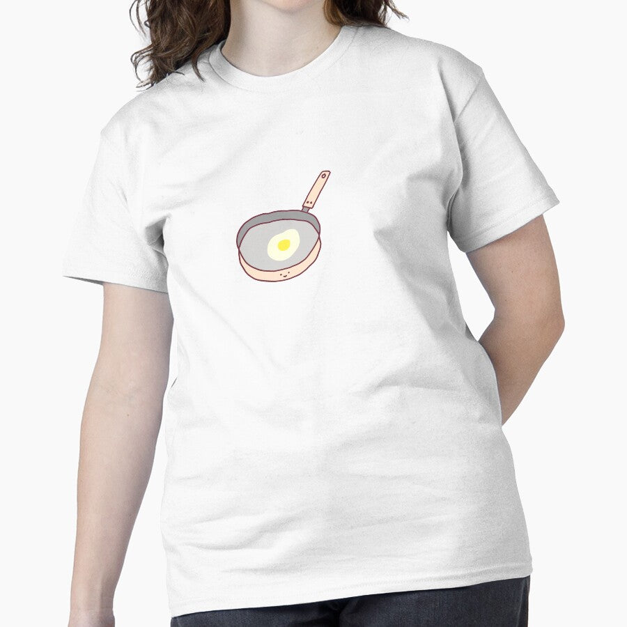 Sunny-side-up egg in cute cream colored pan Classic T-Shirt