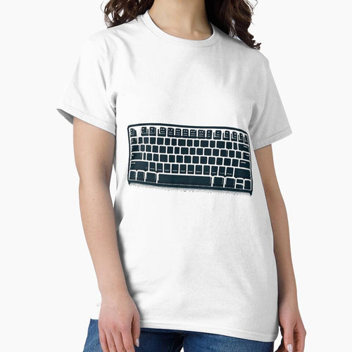Basic Black and White Keyboard Classic T-Shirt