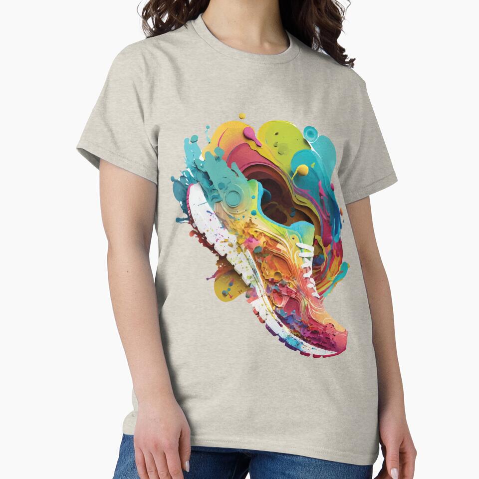 Multicolor Running Shoes - Run Vibrant Classic T-Shirt